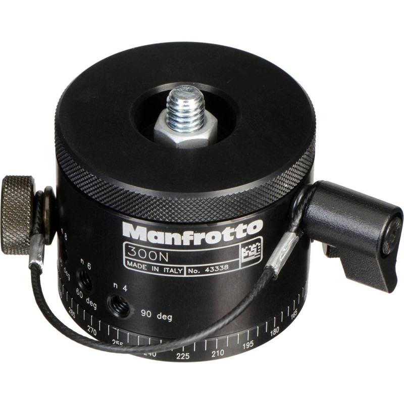 Manfrotto 300N Rotule à base panoramique à 360° en aluminium Noir Manfrotto 300N Rotule à base panoramique à 360° en aluminium Noir