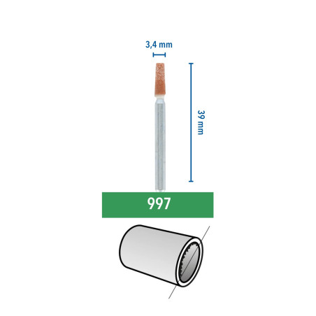 Dremel 997 Lot de 3 meules à rectifier en oxyde d'aluminium