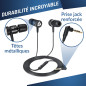 KLIM Fusion Écouteurs Filaires avec Micro Hi-FI, Mousse à Mémoire, Jack 3.5mm, Noir KLIM Fusion Écouteurs Filaires avec Micro Hi-FI, Mousse à Mémoire, Jack 3.5mm, Noir