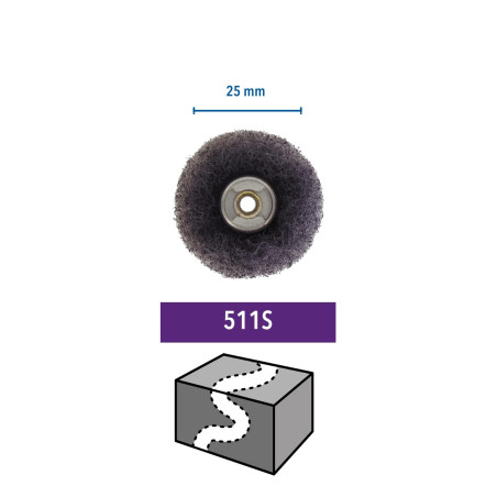 Dremel S511 2 Tampons abrasifs EZ speedclic 25 mm