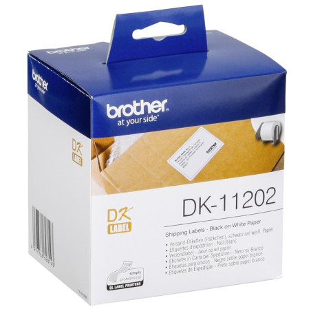 Brother DK-11202 | Rouleau d'étiquettes, original | noir sur blanc | 62 x 100 mm