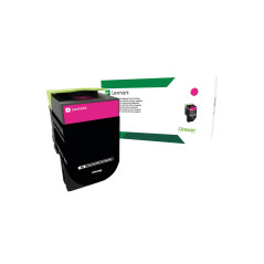 Lexmark 80C2HM0 Cartouche de Toner Laser pour Imprimante CX410/510 Magenta Rose