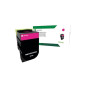 Lexmark 80C2HM0 Cartouche de Toner Laser pour Imprimante CX410/510 Magenta Rose