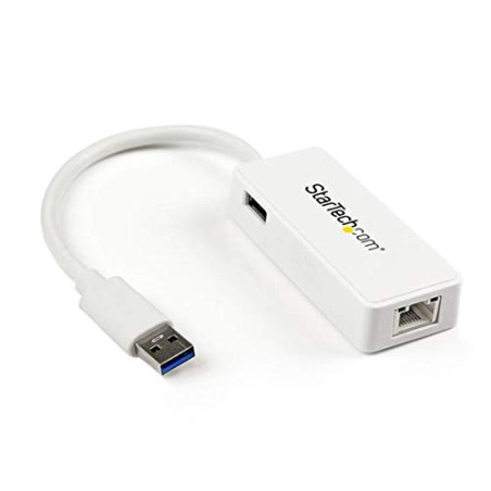 StarTech.com Adaptateur USB 3.0 vers Ethernet Gigabit - Carte Réseau Externe USB vers 1 Port RJ45 - Blanc (USB31000SPTW)