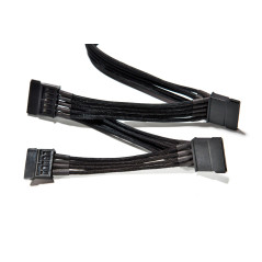 be quiet! Power Cable CS-3640, câble 4x S-ATA, gainé individuellement, longueur 600 mm, extension haut de gamme pour BQ alimenta