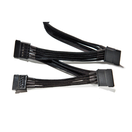 be quiet! Power Cable CS-3640, câble 4x S-ATA, gainé individuellement, longueur 600 mm, extension haut de gamme pour BQ alimenta
