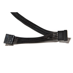 be quiet! Power Cable CS-3420, câble 2x S-ATA, gainé individuellement, longueur 400 mm, extension haut de gamme pour alimentatio