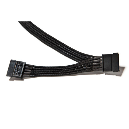 be quiet! Power Cable CS-3420, câble 2x S-ATA, gainé individuellement, longueur 400 mm, extension haut de gamme pour alimentatio