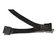 be quiet! Power Cable CS-3420, câble 2x S-ATA, gainé individuellement, longueur 400 mm, extension haut de gamme pour alimentatio
