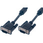 MCL MC340B/15P-3M Câble S-VGA HD15 mâle / mâle surblindé 3 coax + 9 fils 3 m Noir