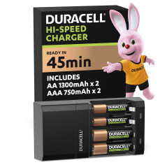 Duracell Chargeur Piles Rechargeables Rapide 45 minutes