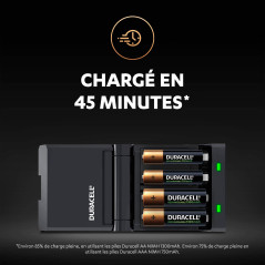 Duracell Chargeur Piles Rechargeables Rapide 45 minutes