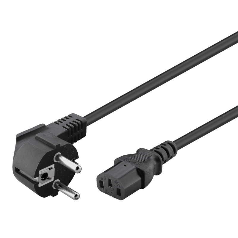 Goobay 68604 Câble d'alimentation coudé pour appareils froids tel que PC, Moniteur, Onduleur (fiche de sécurité selon IEC 320 C1 Goobay 68604 Câble d'alimentation coudé pour appareils froids tel que PC, Moniteur, Onduleur (fiche de sécurité selon IEC 320 C1