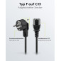 Goobay 68604 Câble d'alimentation coudé pour appareils froids tel que PC, Moniteur, Onduleur (fiche de sécurité selon IEC 320 C1 Goobay 68604 Câble d'alimentation coudé pour appareils froids tel que PC, Moniteur, Onduleur (fiche de sécurité selon IEC 320 C1