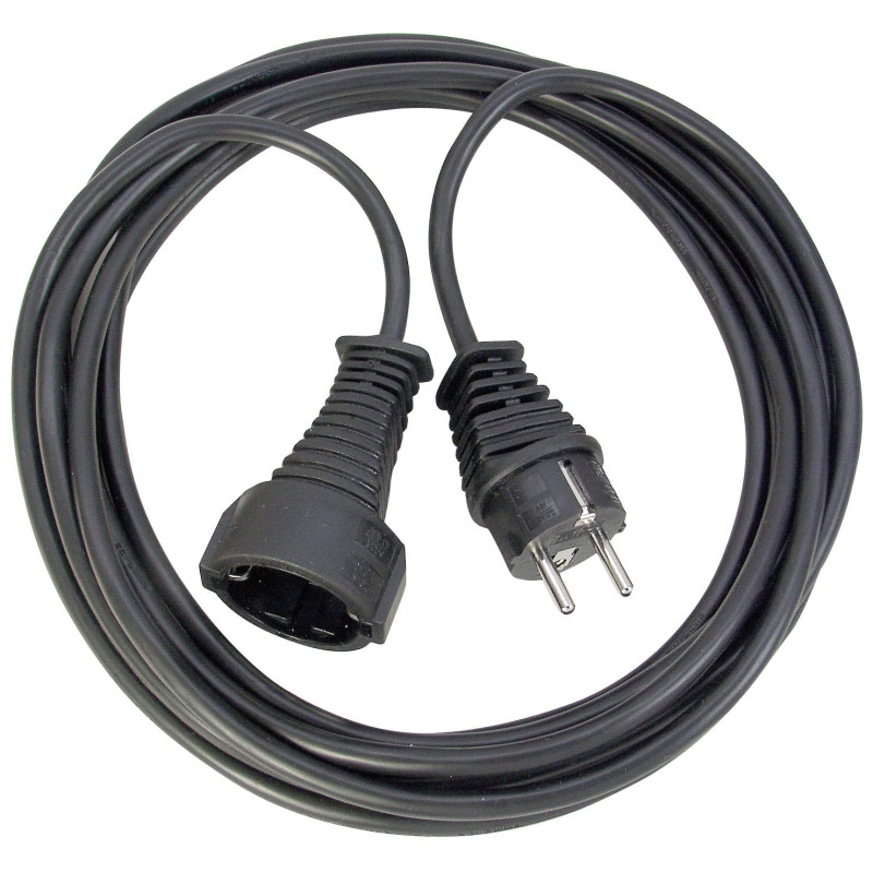 Brennenstuhl 1165010015 Cordon prolongateur de qualité en Plastique, Noir, 2 m Brennenstuhl 1165010015 Cordon prolongateur de qualité en Plastique, Noir, 2 m