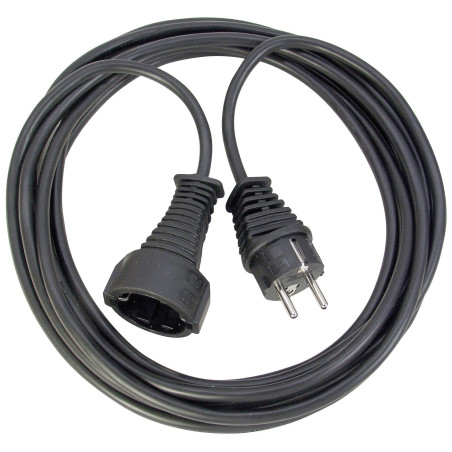 Brennenstuhl 1165010015 Cordon prolongateur de qualité en Plastique, Noir, 2 m