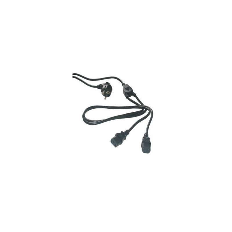 Cordon secteur double (2 x IEC femelle) - 3m