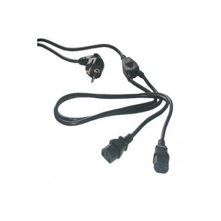 Cordon secteur double (2 x IEC femelle) - 3m