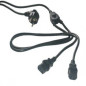 Cordon secteur double (2 x IEC femelle) - 3m