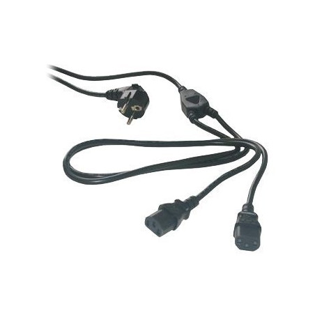 Cordon secteur double (2 x IEC femelle) - 3m