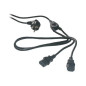 Cordon secteur double (2 x IEC femelle) - 3m