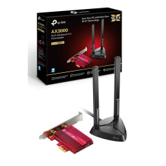 TP-Link WiFi 6 Carte WiFi PCIe AX3000, Archer TX3000E, Adaptateur Bi-Bande Bluetooth 5.3 avec 2 antennes multidirectionnelles, I
