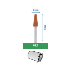 Dremel 953 Lot de 3 meules à rectifier en oxyde d'aluminium