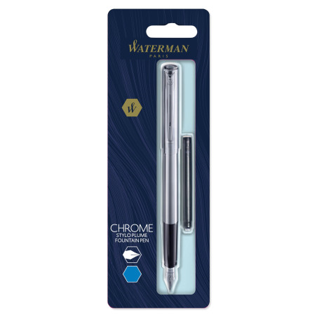 Waterman Allure stylo plume - Chromé - Plume fine - Plume fine - emballé Sous Blister