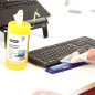 Fellowes Boite 100 Lingettes nettoyantes pour le Bureau, pour les écrans et autres surfaces, sans alcool, 9970311 Fellowes Boite 100 Lingettes nettoyantes pour le Bureau, pour les écrans et autres surfaces, sans alcool, 9970311
