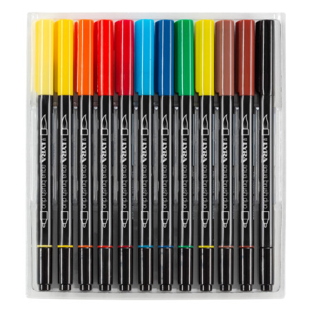 LYRA Aqua Brush Duo - Etui 12 feutres double pointe
