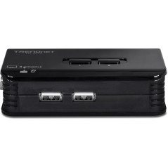TRENDnet, TK-207K, Commutateur KVM USB 2 ports, contrôlez deux ordinateurs avec un seul ensemble de commandes de console, résolu