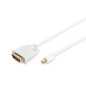 DIGITUS câble adaptateur mini DisplayPort - miniDP - DVI (24+1) - Full-HD 1080p/60Hz - Displayport 1.1a - 2.0m - avec verrouilla