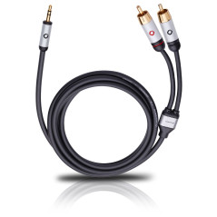 Oehlbach 60006 i-Connect Câble 3,5mm jack-2 RCA 5m Noir