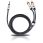 Oehlbach 60006 i-Connect Câble 3,5mm jack-2 RCA 5m Noir Oehlbach 60006 i-Connect Câble 3,5mm jack-2 RCA 5m Noir