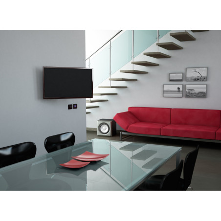Meliconi CME EDR200 - Support mural avec double bras inclinable, pour TV à écran plat de 26" à 40". VESA 75-100-200. Couleur Noi