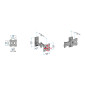 Meliconi EDR-100 Support Mural en métal Triple Rotation avec Double Bras de déport (Inclinable et Orientable, Triple Rotation) Meliconi EDR-100 Support Mural en métal Triple Rotation avec Double Bras de déport (Inclinable et Orientable, Triple Rotation)