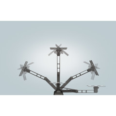Meliconi EDR-100 Support Mural en métal Triple Rotation avec Double Bras de déport (Inclinable et Orientable, Triple Rotation)