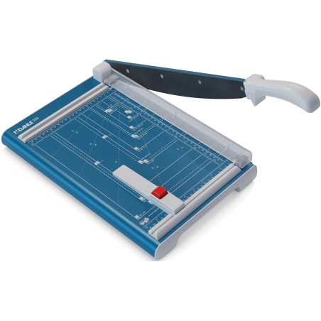 Dahle Cisaille 533 (Capacité de Coupe jusqu'à 15 Feuilles, DIN A4, 340mm de Coupe, Lame Plate, Pression Manuelle) Bleu