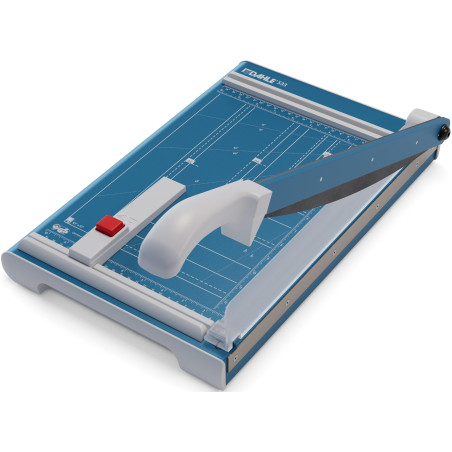 Dahle Cisaille 533 (Capacité de Coupe jusqu'à 15 Feuilles, DIN A4, 340mm de Coupe, Lame Plate, Pression Manuelle) Bleu