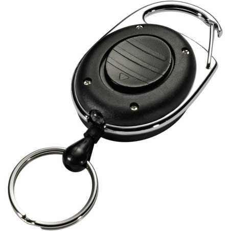 Durable 819801 Style LED Enrouleur Yoyo Longueur 80 cm Attache Ceinture avec Anneau Prisonnier Porte-clés + Eclairage LED Sachet