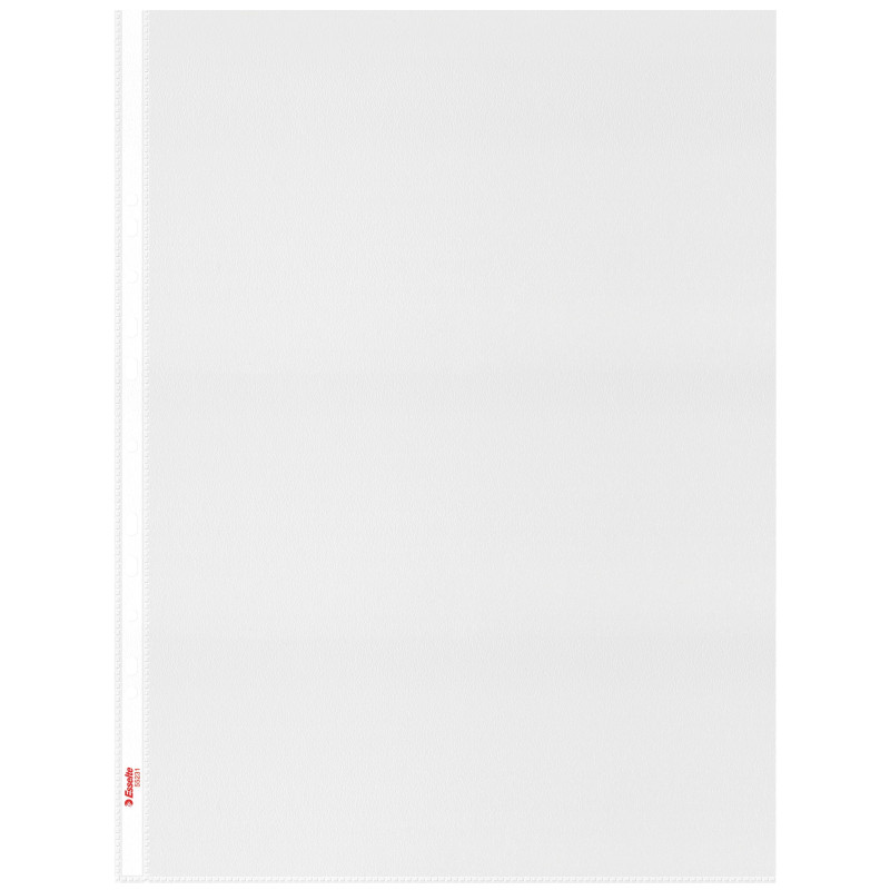 Esselte Quality, Pochettes Plastique Perforées A3 Portrait, Matière Grainée Mate Transparente, Ouverture sur le haut, Polypropyl Esselte Quality, Pochettes Plastique Perforées A3 Portrait, Matière Grainée Mate Transparente, Ouverture sur le haut, Polypropyl