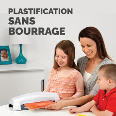 Fellowes Plastifieuse Lunar A4, pour plastifier à chaud pochettes de 80 à 125 microns, sans bourrages, loisirs créatifs, 30cm/mi