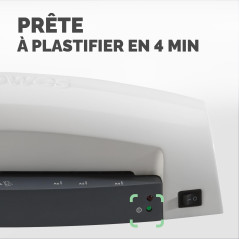 Fellowes Plastifieuse Lunar A4, pour plastifier à chaud pochettes de 80 à 125 microns, sans bourrages, loisirs créatifs, 30cm/mi