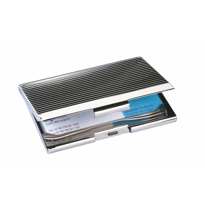 SIGEL Vz130 Étui pour Carte de Visite, Jusqu'à 20 Cartes, 9,1 X 5,6 cm, Argent SIGEL Vz130 Étui pour Carte de Visite, Jusqu'à 20 Cartes, 9,1 X 5,6 cm, Argent