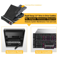Icy Dock 2,5'' à 3,5'' Adaptateur de SSD, Boitiser de convertisseur, Cadre de Montage pour Disques Durs 2,5" ou SSD SATA 7m/9.5m