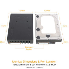 Icy Dock 2,5'' à 3,5'' Adaptateur de SSD, Boitiser de convertisseur, Cadre de Montage pour Disques Durs 2,5" ou SSD SATA 7m/9.5m