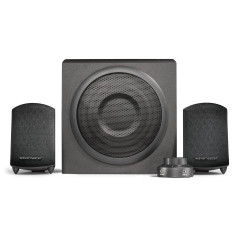 Wavemaster MOODY - Kit d'enceintes 2.1 Stereo (65 Watt) Pour TV, gaming, smartphone, PC, tablette