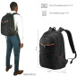Everki Glide sac à dos ordinateur portable 17,3" pour femme et homme – robuste, déperlant, bandes réfléchissantes pour études, v
