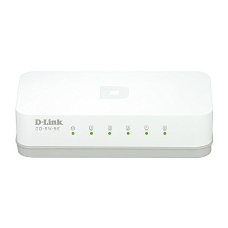 D-Link GO-SW-5E Switch 5 Ports Ethernet 10/100mbps - Idéal Partage de Connexion et Mise en Réseau Small/Home Office