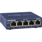 NETGEAR (GS105) Switch Ethernet 5 Ports RJ45 Métal Gigabit (10/100/1000), switch RJ45 Métal, Positionnement sur un bureau ou un NETGEAR (GS105) Switch Ethernet 5 Ports RJ45 Métal Gigabit (10/100/1000), switch RJ45 Métal, Positionnement sur un bureau ou un